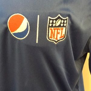 Dunbrooke Authentic Pepsi NFL Royal Blue Zip Neck Pullover Size Medium NWT